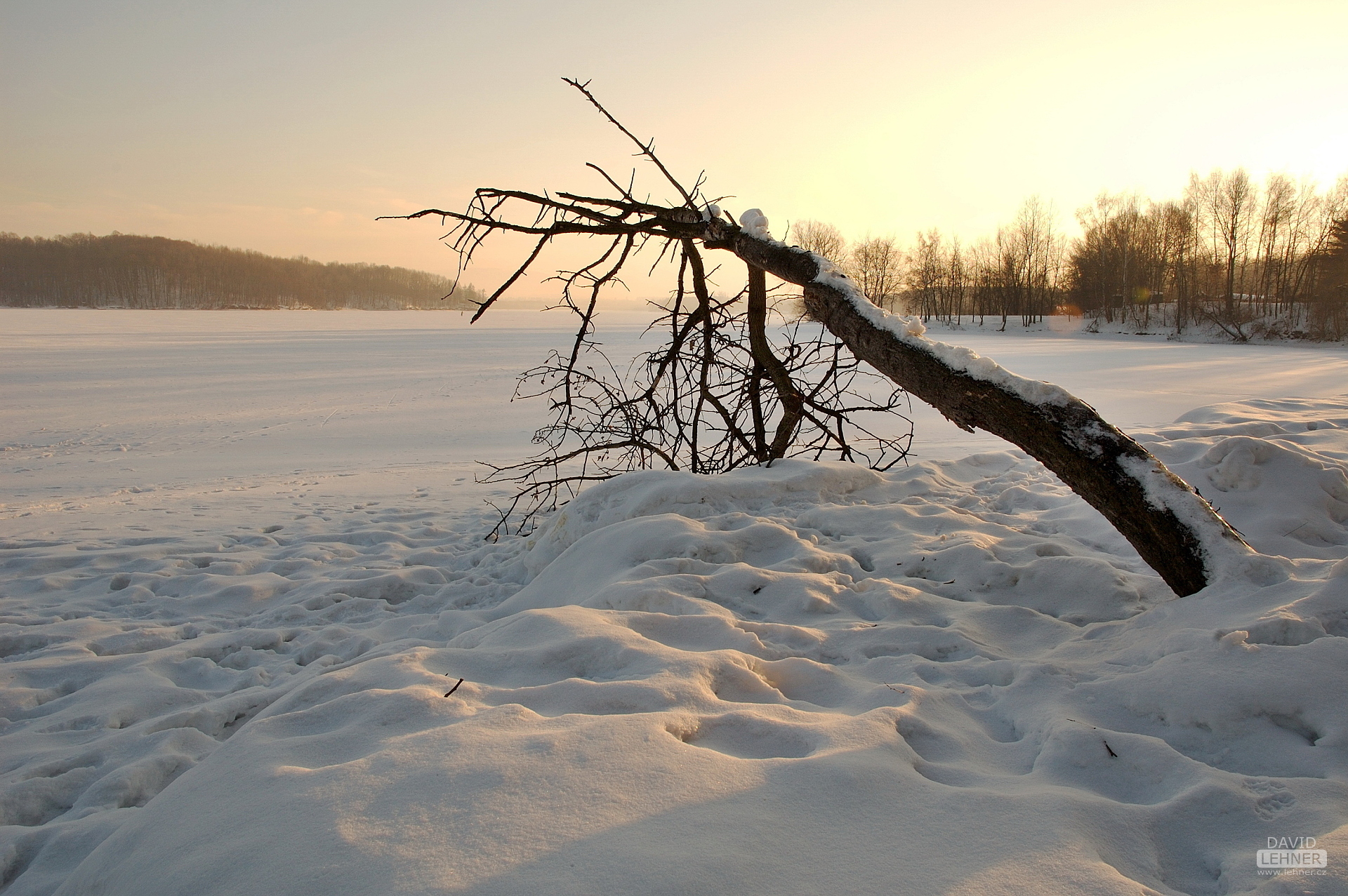 Snowy lake