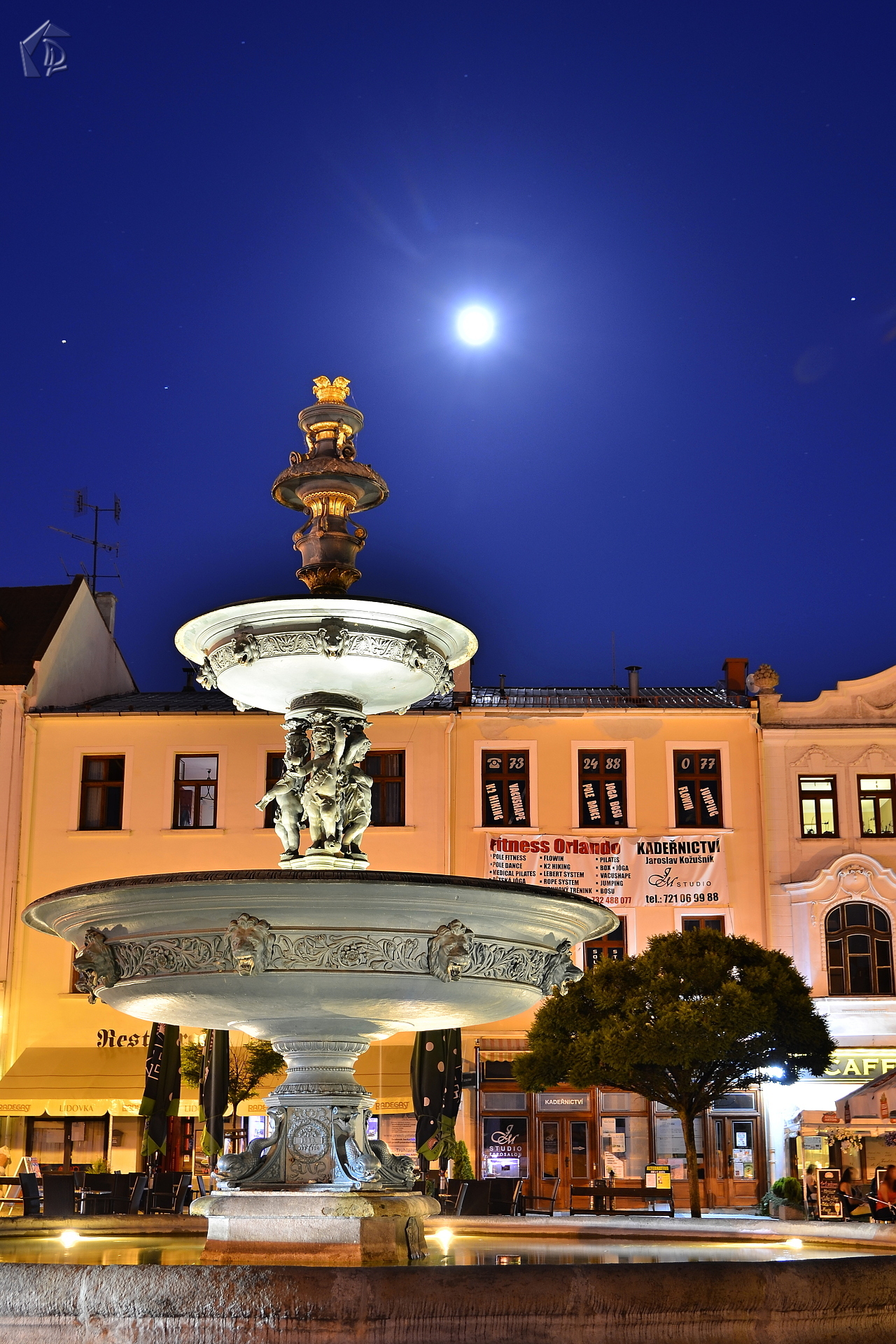 Karvina square at night
